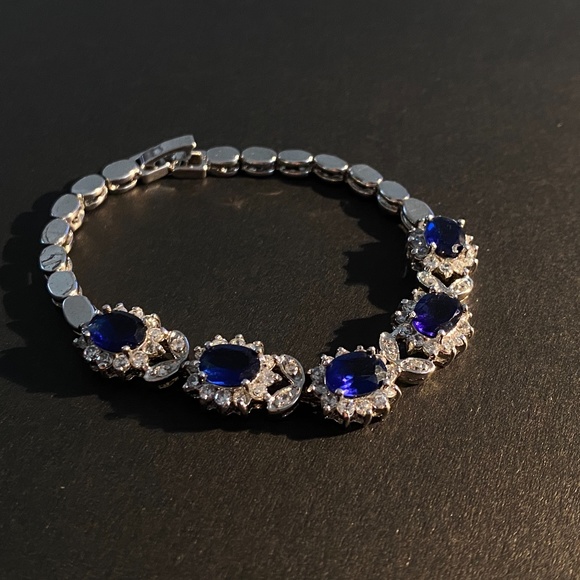 Blue Rhinestone Bracelet - Picture 5 of 5